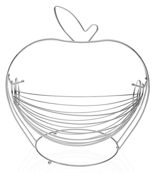 Ovocná mísa Versa Šedý Jablko Ocel (24,5 x 29,5 x 30 cm)