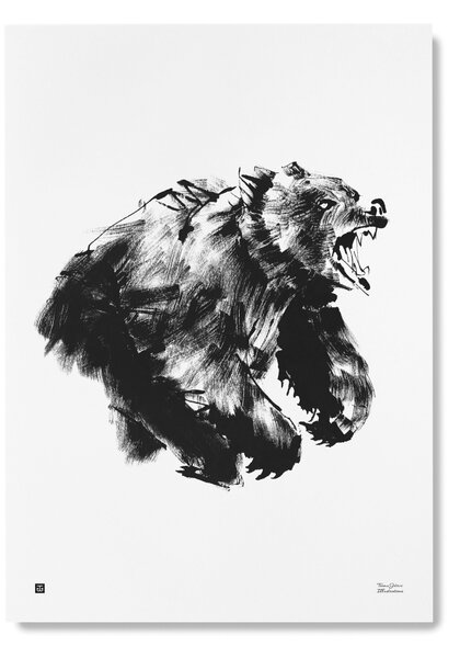 Plakát Bear velký 50x70 cm Teemu Järvi Illustrations