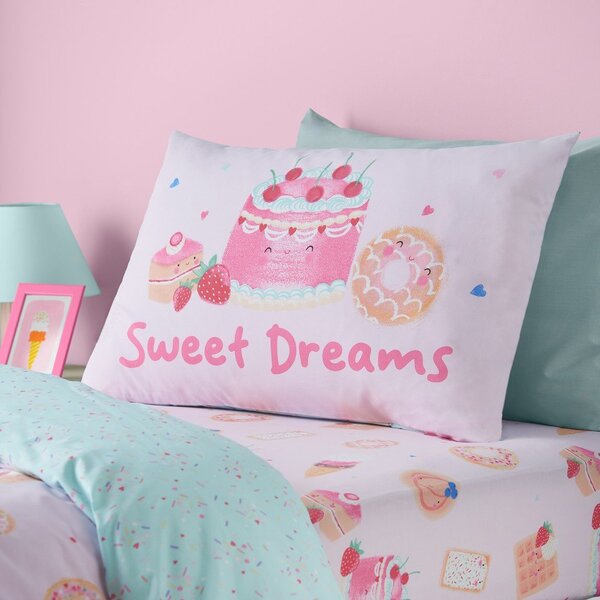 Růžové dětské povlečení na jednolůžko 135x200 cm Sweet Treats – Catherine Lansfield