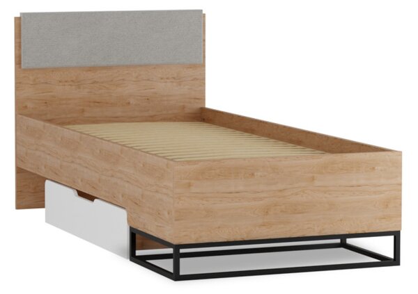 Dětská postel ANDRO, 90x200, hikora/bílý mat
