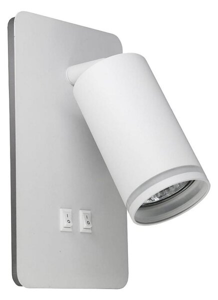 LED Nástěnné bodové svítidlo PARIS 1xGU10/10W/230V + LED/6W/230V bílá