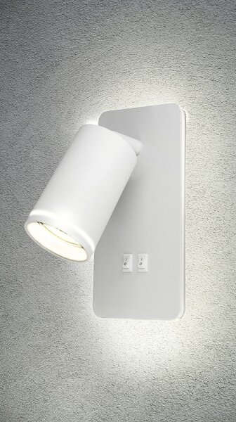 LED Nástěnné bodové svítidlo PARIS 1xGU10/10W/230V + LED/6W/230V bílá