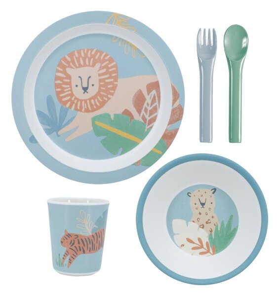 Dětský jídelní set Wildlife Eucalyptus Sebra