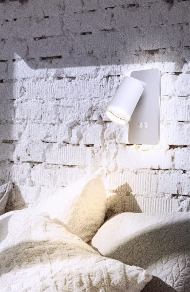 LED Nástěnné bodové svítidlo PARIS 1xGU10/10W/230V + LED/6W/230V bílá
