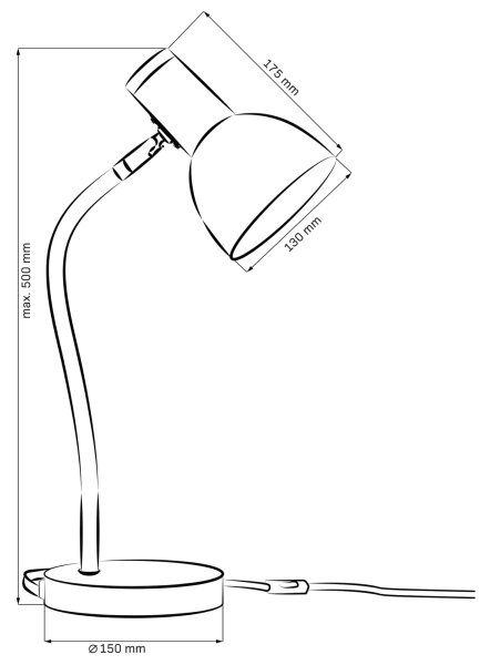 Stolní lampa MIMI 1xE27/10W/230V modrá