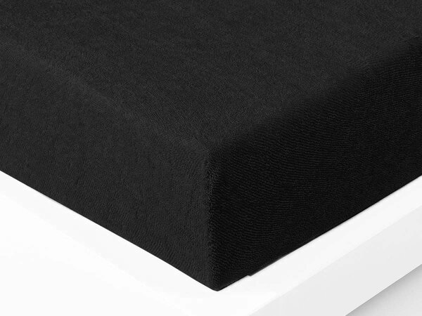 XPOSE® Froté prostěradlo Exclusive - černé 90x200 cm