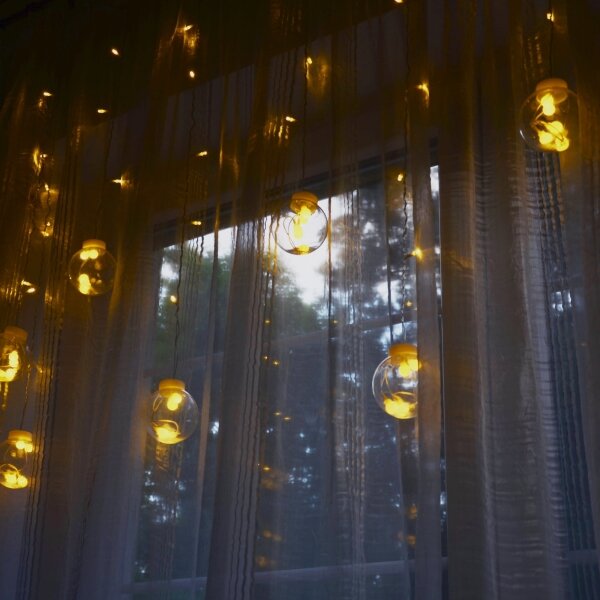 LED závěs WISH BALLS 108xLED/8 funkcí 4,5 m teplá bílá