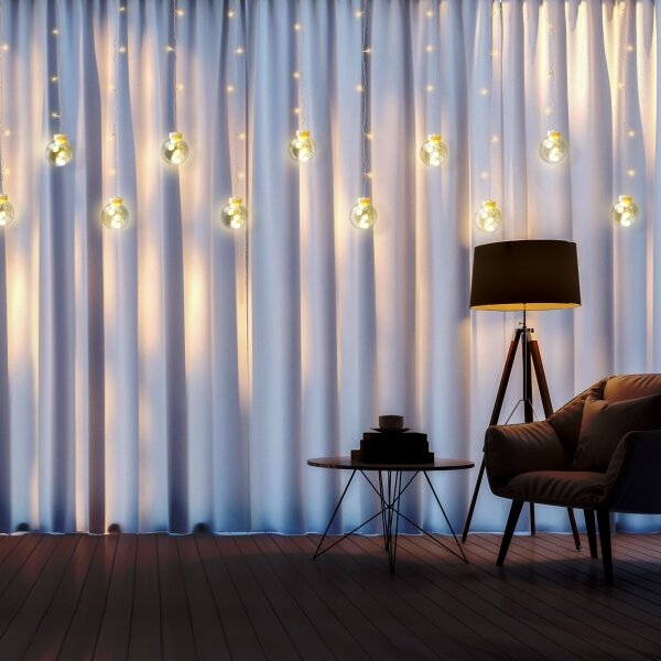 LED závěs WISH BALLS 108xLED/8 funkcí 4,5 m teplá bílá