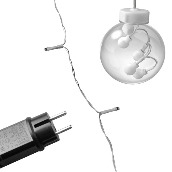 LED závěs WISH BALLS 108xLED/8 funkcí 4,5 m teplá bílá
