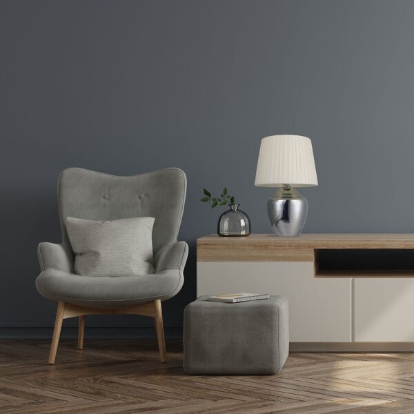 Stolní lampa 1xE27/25W/230V lesklý chrom