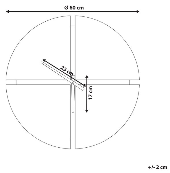 Nástěnné hodiny ARAMON 60 cm Hnědá/Černá