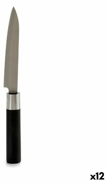 Kinvara Kuchyňský nůž 2,7 x 24,3 x 1,8 cm Stříbřitý Černý Nerezová ocel Plastické (12 kusů)