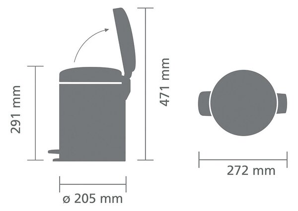 ODPADKOVÝ KOŠ 5 l Brabantia - Odpadkové koše