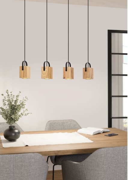 Eglo 43748 - LED Lustr na lanku AYLES 4xGU10/3W/230V