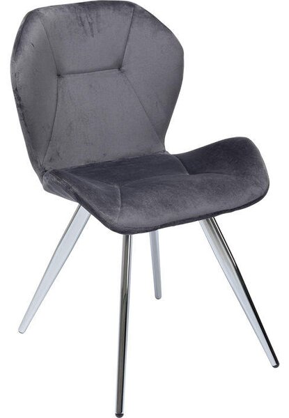 ŽIDLE, šedá, barvy chromu Kare-Design - Jídelní židle, Online Only