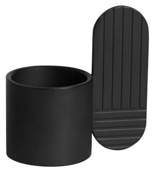 Kovový svícen Art Oval Black Oyoy