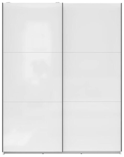 SKŘÍŇ S POSOUVACÍMI DVEŘMI, vysoce lesklá bílá, 153,5/195,5/60 cm MID.YOU - Šatní skříně, Online Only