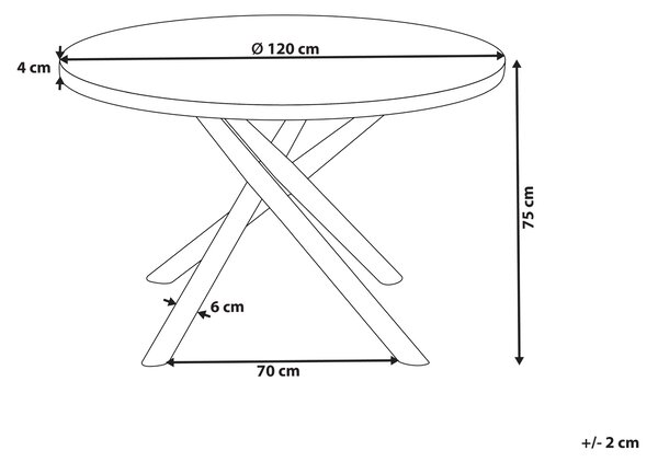Jídelní stůl LORENZO Hnědý jasan 120 cm 120 cm