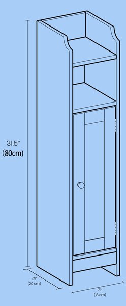 MIDI SKŘÍŇKA, bílá, 18/80/20 cm MID.YOU - Koupelnové série, Online Only