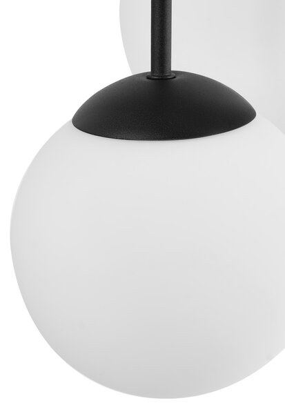 Závěsná lampa s 5 světly RIANA Sklo Černá