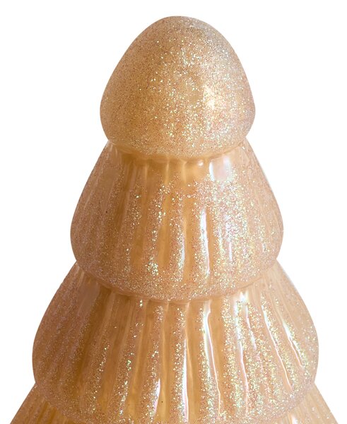 Sada 2 sošek FLAREN 20/25 cm Vánoční stromek Béžová