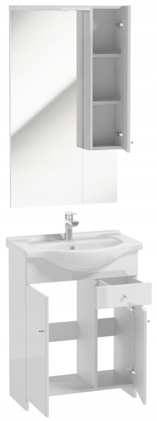 Koupelnová skříňka s umyvadlem a zrcadlem Deftrans 106-Z-06501+1522