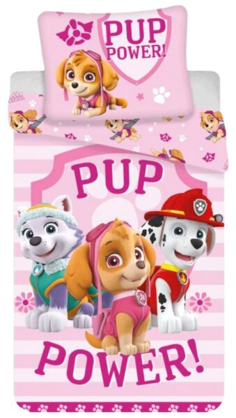 Povleceni Disney Paw Patrol růžový 140x200cm + 90x70 cm SETINO