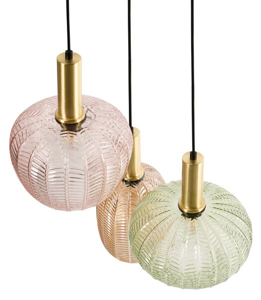 Závěsná lampa NJORO Sklo Pestrá