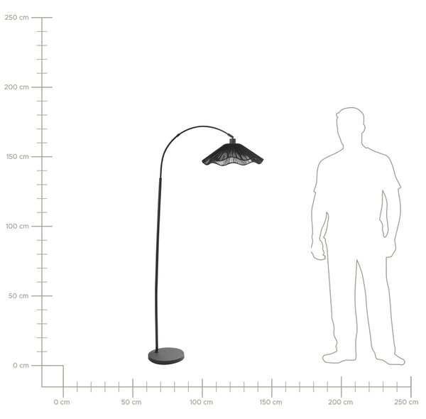 Stojací lampa MIGORI Papír Černá