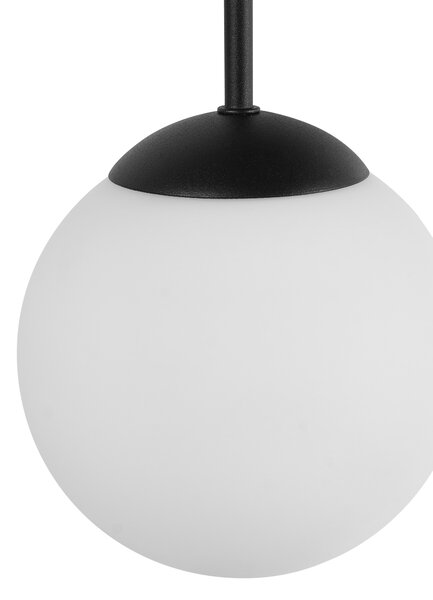 Závěsná lampa se 3 světly RIANA Sklo Černá
