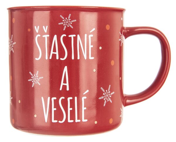 Keramický hrnek ŠŤASTNÉ A VESELÉ 510 ml