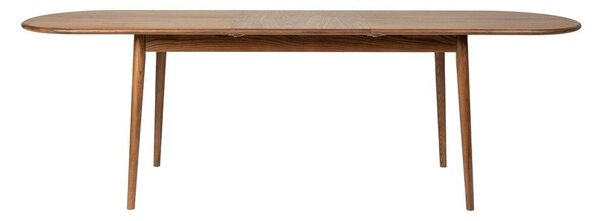 Rozkládací jídelní stůl s přídavnou deskou s deskou v dekoru ořechového dřeva 90x180 cm Twist – Zuiver