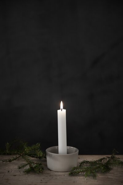 Svícen ve tvaru misky Ljusskal Dark Grey 10 cm Ernst