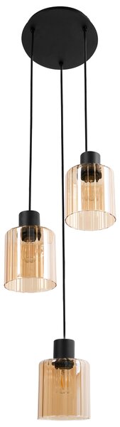 Závěsná lampa se 3 světly KITARE Sklo Béžová