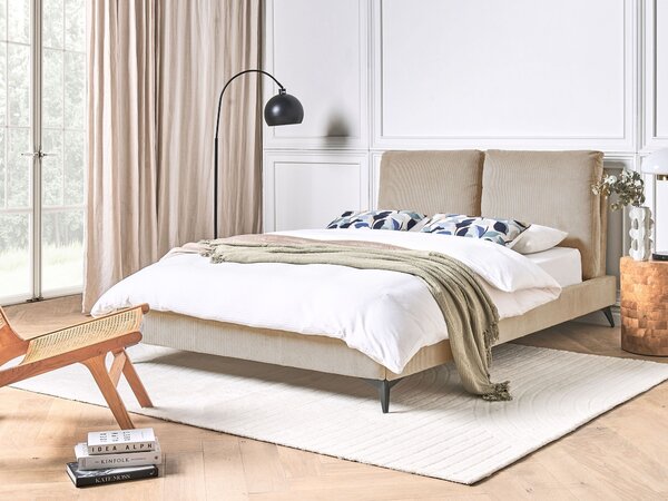 Postel Manšestr MELLE 140 x 200 cm Taupe