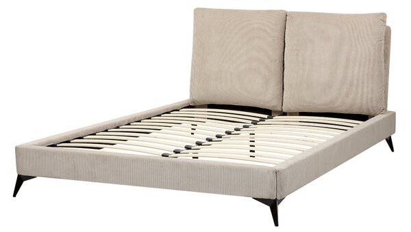 Postel Manšestr MELLE 140 x 200 cm Taupe