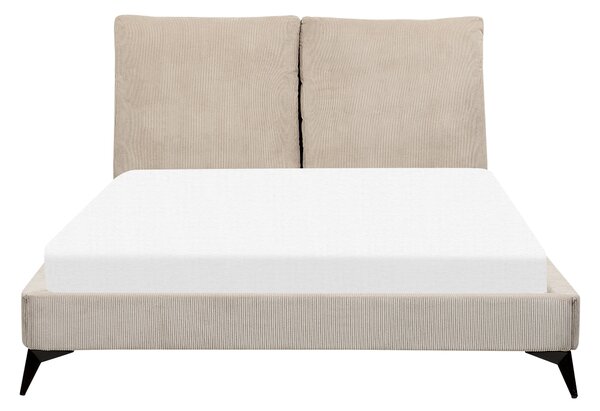 Postel Manšestr MELLE 140 x 200 cm Taupe