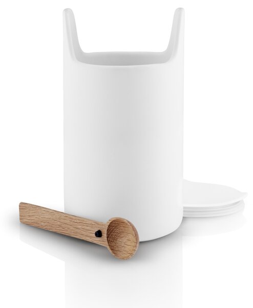 Dóza s dřevěnou lžičkou Toolbox White 20 cm Eva Solo