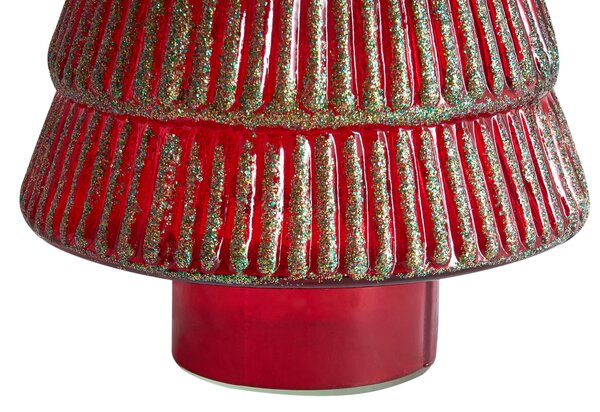Sada 2 sošek PURUVESI 31/36 cm Vánoční stromek Červená/Zelená