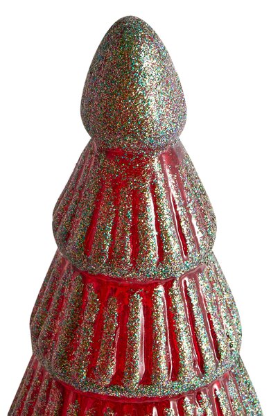 Sada 2 sošek PURUVESI 31/36 cm Vánoční stromek Červená/Zelená