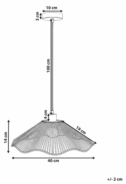 Závěsná lampa MIGORI Papír Přírodní