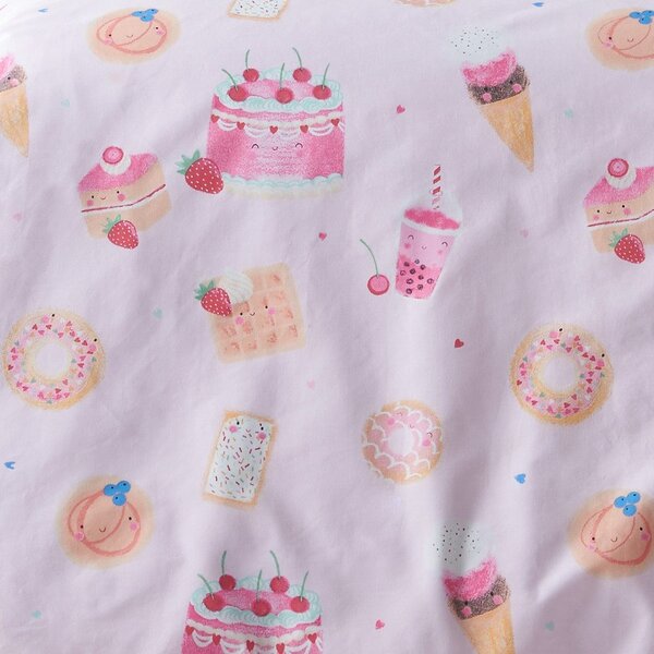 Růžové dětské povlečení na jednolůžko 135x200 cm Sweet Treats – Catherine Lansfield