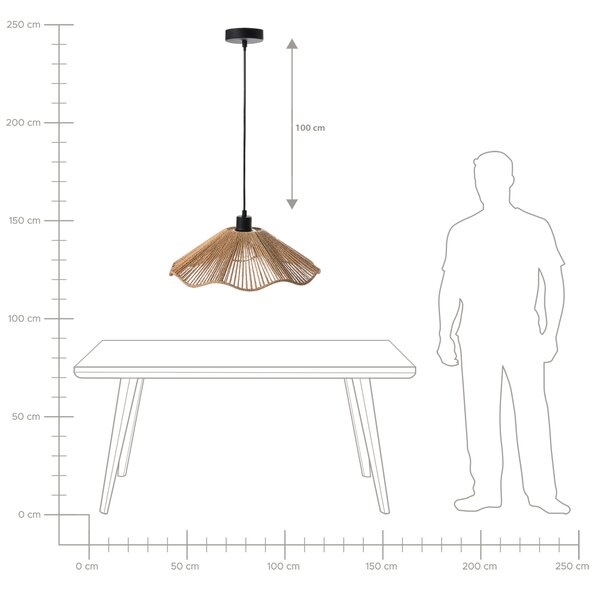 Závěsná lampa MIGORI Papír Přírodní