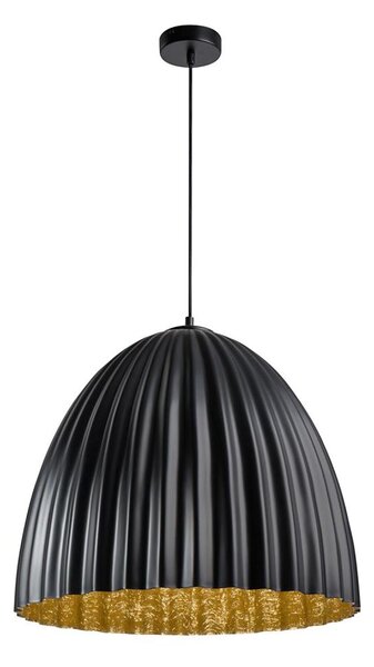 Lustr na lanku TELMA 1xE27/60W/230V pr. 70 cm černá/zlatá