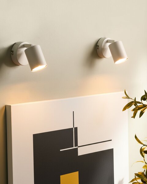 Sada 2 nástěnných lamp NYANDO Kov Bílá