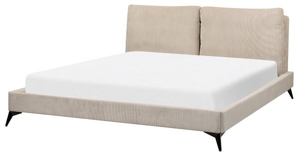 Postel Manšestr MELLE 180 x 200 cm Taupe