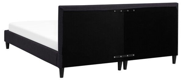 LED postel Tkanina FITOU 160 x 200 cm Černá