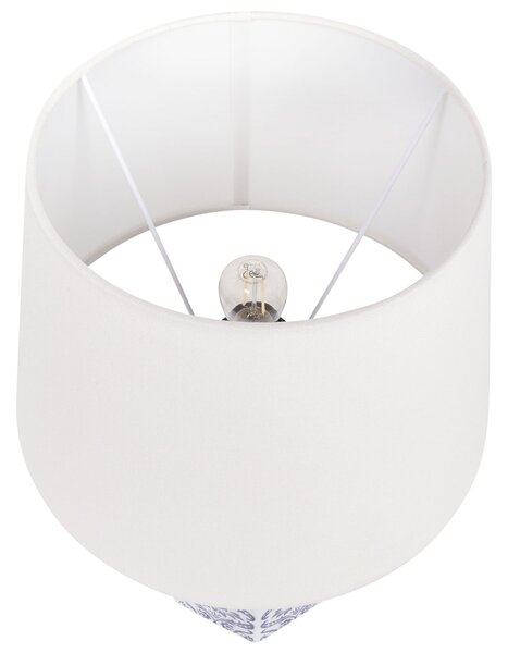 Stolní lampa MARCELIN Porcelán Bílá/Modrá