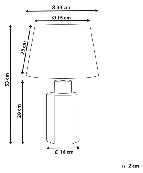 Stolní lampa MARCELIN Porcelán Bílá/Modrá