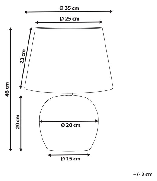 Stolní lampa NEIRA Porcelán Hnědá